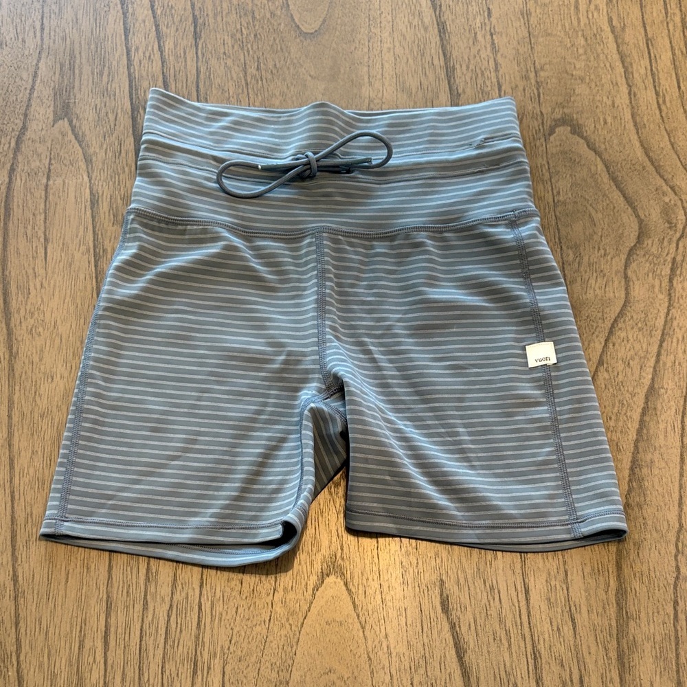 Vuori Blue Striped Daily Shorts